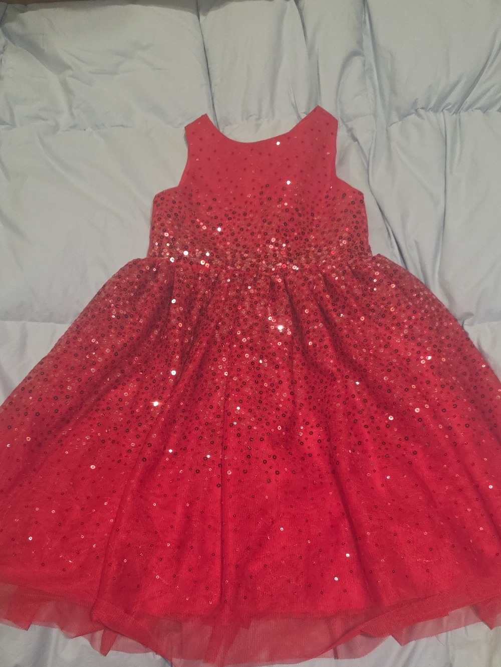 H&M Red Sequin Tulle Party Dress for Girls